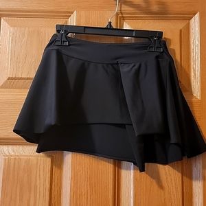 High/low black dance skirt